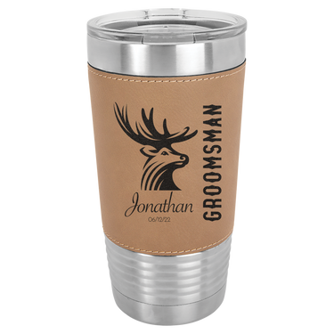 Custom Leatherette Groomsmen Tumbler